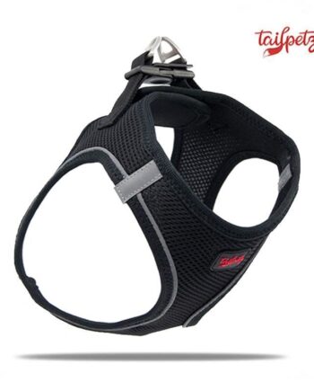 Tailpetz Air Mesh Köpek Göğüs Tasması Large 48x54 cm Siyah
