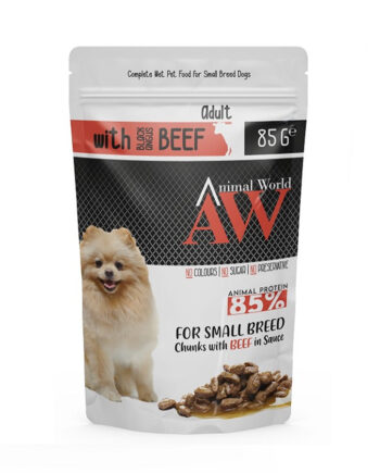 Animal World Biftekli Küçük Irk Köpek Pouch Mama 85 Gr
