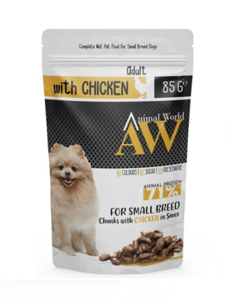 Animal World Tavuklu Küçük Irk Köpek Pouch Mama 85 Gr