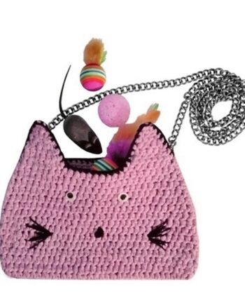 Kedi Seyahat Oyuncak Çantası Kedi Figürlü Pembe 19-24 cm