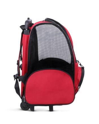 Cattie Portbag Tekerlekli Kedi Köpek Taşıma Çantası 20x30x40 cm Kırmızı