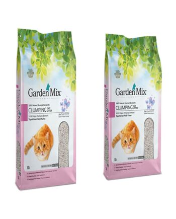 Garden Mix Pudra Kokulu İri Taneli Bentonit Kedi Kumu 10 lt 2 Adet