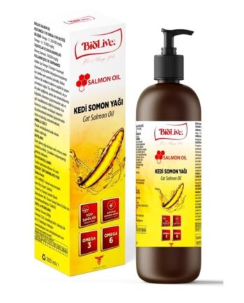 Biolive Kediler İçin Somon Yağı Tüy-Dış Eti-Bağışıklık-Kalp ve Göz Sağlığı 200ml