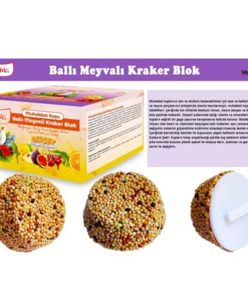 BİOLİVE Muhabbet Kuşu Ballı Meyvalı Kraker Blok