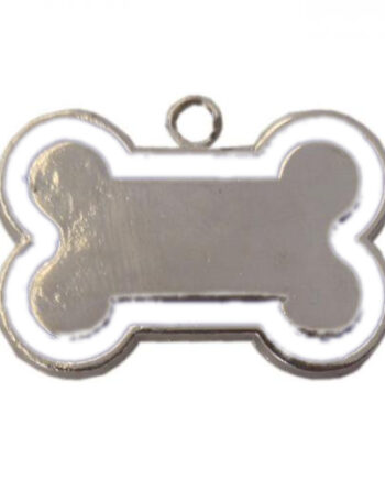 Kemik Şekilli Kedi Köpek İsimlik Aksesuar 2*3 cm Beyaz