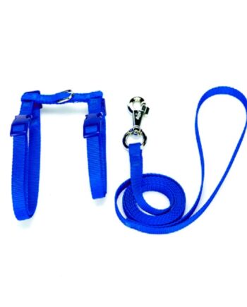 Kedi Göğüs Bel Tasması Dokuma 22/36 cm Mavi