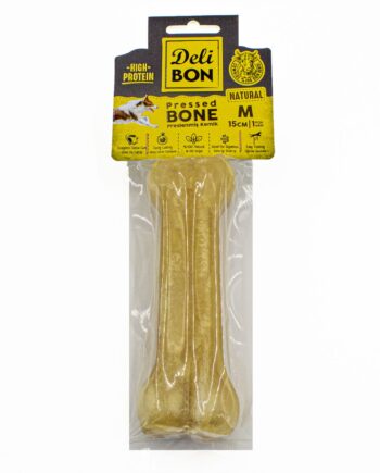 Delibon Deri Köpek Çiğneti Pres Kemik 1x15cm Natural