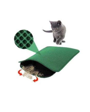 Ans Elekli Kedi Tuvalet Önü Paspası 60 x 45 cm Yeşil