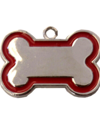 Kemik Şekilli Kedi Köpek İsimlik Aksesuar 2*3 cm Kırmızı
