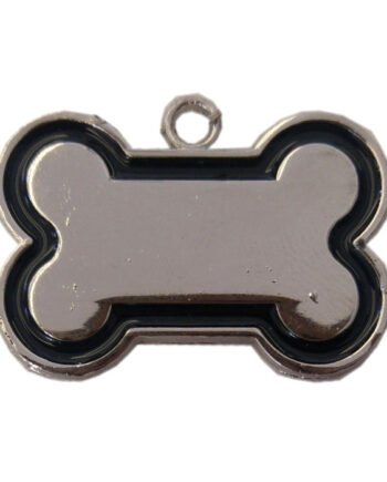 Kemik Şekilli Kedi Köpek İsimlik Aksesuar 2*3 cm Siyah