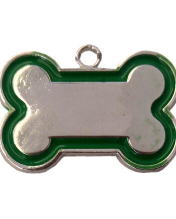 Kemik Şekilli Kedi Köpek İsimlik Aksesuar 2*3 cm Yeşil