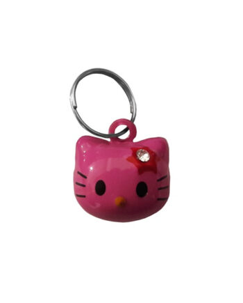 Doggie Küçük Kedi Kafası Şekilli Kedi Tasma Çanı 1-2 cm Pembe