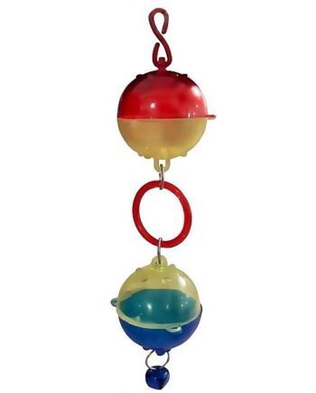 Kuş Oyuncağı Çanlı Çıngıraklı Renkli İkili Top 5-20 cm