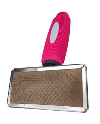 Ans Silikon Saplı Kedi Köpek Tarağı 5*9 cm-16 cm Pembe-Beyaz