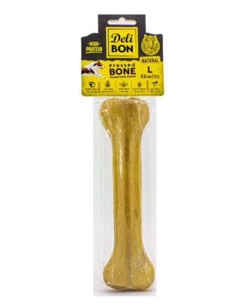 Delibon Deri Köpek Çiğneti Pres Kemik 1x22cm Natural