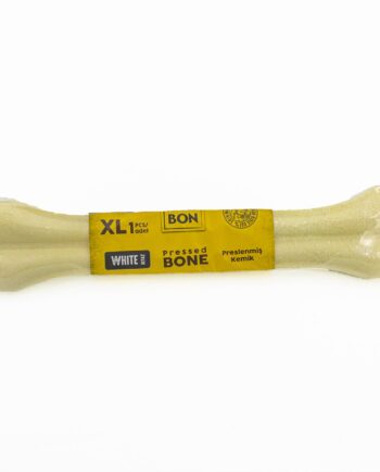 Delibon 27cm Deri Köpek Çiğneti Pres Kemik 1x27cm Beyaz
