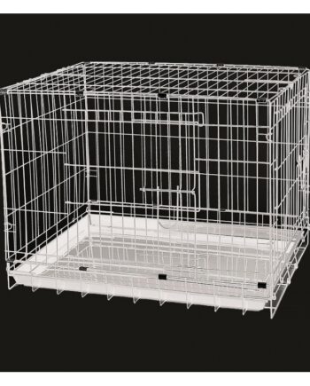 Dayang Kedi Köpek Kafesi Metal 78x48x55 cm Beyaz