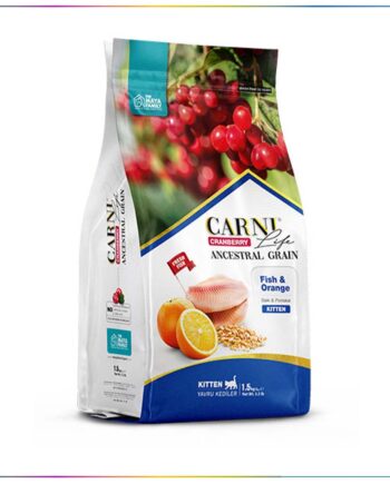 Carni Life Kızılcık Balıklı ve Portakallı Yavru Kedi Maması 1.5 Kg