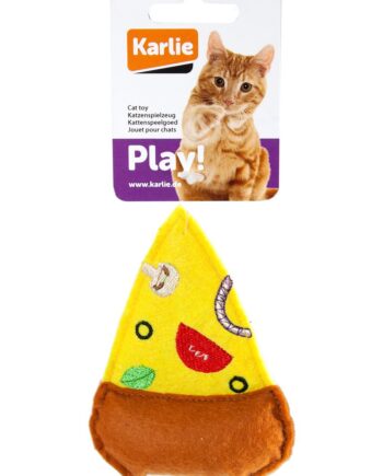 Karlie Peluş Pizze Kedi Oyuncağı 10,5 cm Sarı