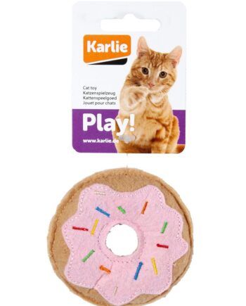 Karlie Peluş Kedi Oyuncak Pembe Çörek 7,5 cm