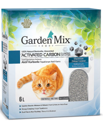 Garden Mix Aktif Karbonlu Kokusuz Kedi Kumu 6 lt