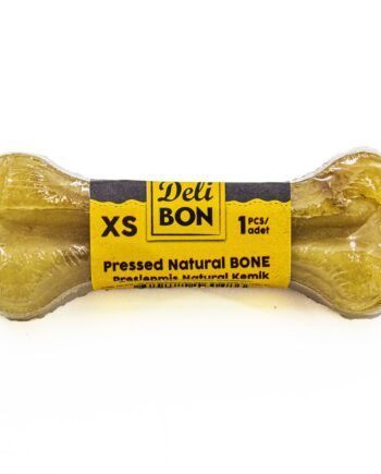 Delibon Deri Köpek Çiğneti Pres Kemik 7cm Natural
