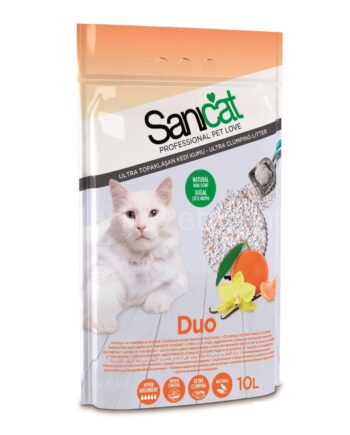 Sanicat Duo Mandalina ve Vanilya Kokulu Kedi Kumu 10 Lt