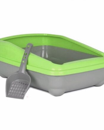 Kedi Tuvalet Kum Kabı 50/37/13.5 cm Açık Yeşil + Kürek Hediye