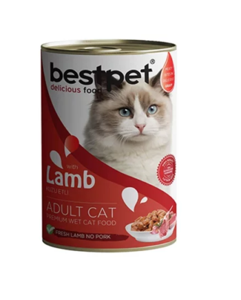 Bestpet Kuzu Etli Soslu Parça Ve Jöleli Yetişkin Kedi Konservesi 400 Gr