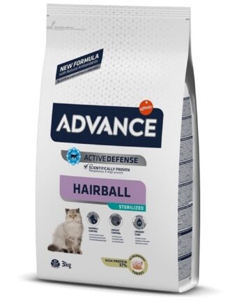 Advance Sterilized Hairball Hindili Kısırlaştırılmış Kedi Maması 3 Kg
