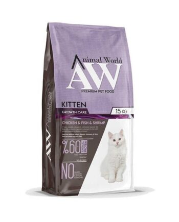 Animal World Tavuk Balık Karidesli Yavru kedi Maması 15 Kg
