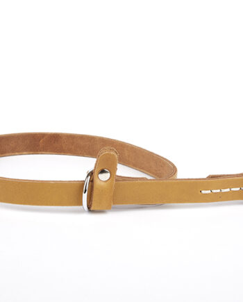 Doggie Eğitim Serisi Gerçek Deriden El Yapımı Ayarlı Köpek Eğitim Tasması 2 x 45-60 cm Kamel