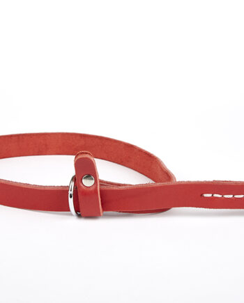 Doggie Eğitim Serisi Gerçek Deriden El Yapımı Ayarlı Köpek Eğitim Tasması 1,5 x 30-40 cm Kırmızı
