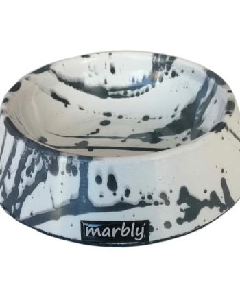 Marbly Zebra Mermerit Kedi Köpek Mama Su Kabı 235 ml