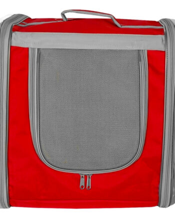 Markapet Çift Cam Kedi Köpek Taşıma Çantası 32x40x42 cm Kırmızı