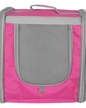Markapet Çift Cam Kedi Köpek Taşıma Çantası 32x40x42 cm Pembe