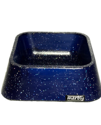 Marbly Mavi Galaxy Mermerit Köpek Mama Su Kabı 500 ml