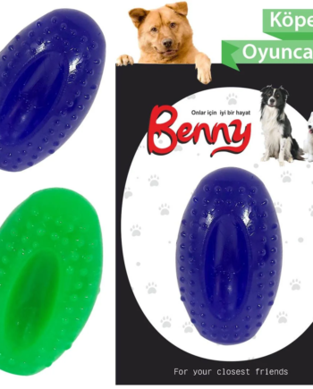 Benny Köpek Oyuncağı Sert Elips Top 8 x 4.5 cm Çeşitli Renklerde