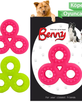 Benny Köpek Oyuncağı Üçlü Halka 9 x 9 cm Çeşitli Renklerde