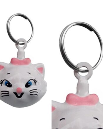 Doggie Büyük Kedi Kafası Şekilli Kedi Çanı 1 Adet 2-3,5 cm Beyaz