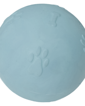 Pati Desenli Termoplastik Sert Köpek Oyun Topu 7 cm Medium Açık Mavi