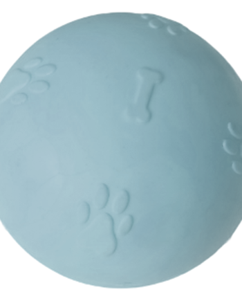 Pati Desenli Termoplastik Sert Köpek Oyun Topu 6 cm Small Açık Mavi