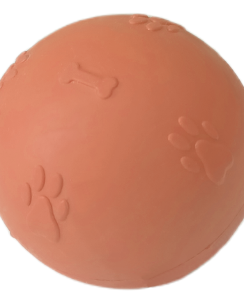Pati Desenli Termoplastik Sert Köpek Oyun Topu 8 cm Large Turuncu