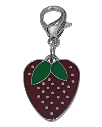 Eastland Kedi Köpek Tasma Süsü Çilek Desenli 2*2.5 cm Bordo