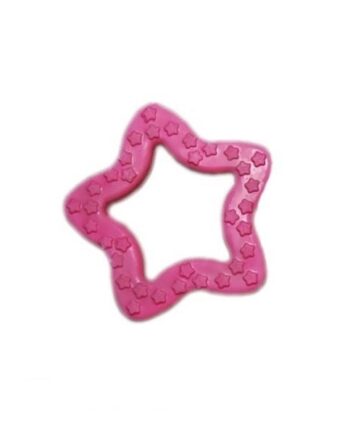 Köpek diş bakım oyuncağı yıldız şeklinde 8 cm Pembe
