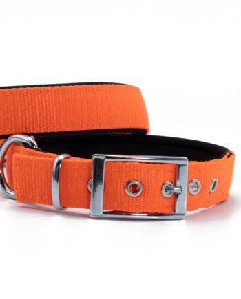 Doggie Elit Dokumadan El Yapımı Köpek Boyun Tasması 2 x 32-38 cm Turuncu
