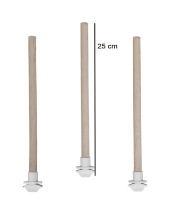 Markapet Doğal Ahşap Kuş Tüneği 1.2 cm-25 cm Standart  ( 2 Adet )