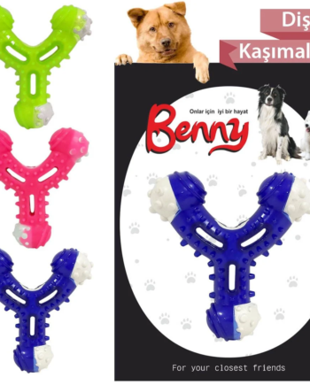 Benny Diş Kaşıma Köpek Oyuncağı Çatal 11 cm Çeşitli Renklerde