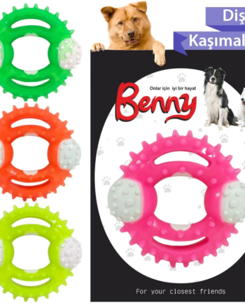 Benny Diş Kaşıma Köpek Oyuncağı Yuvarlak 9,5 cm Çeşitli Renklerde