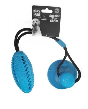 Playfull Yapışkanlı Ödül Hazneli Köpek Oyuncağı 5x12x56 Cm Mavi
